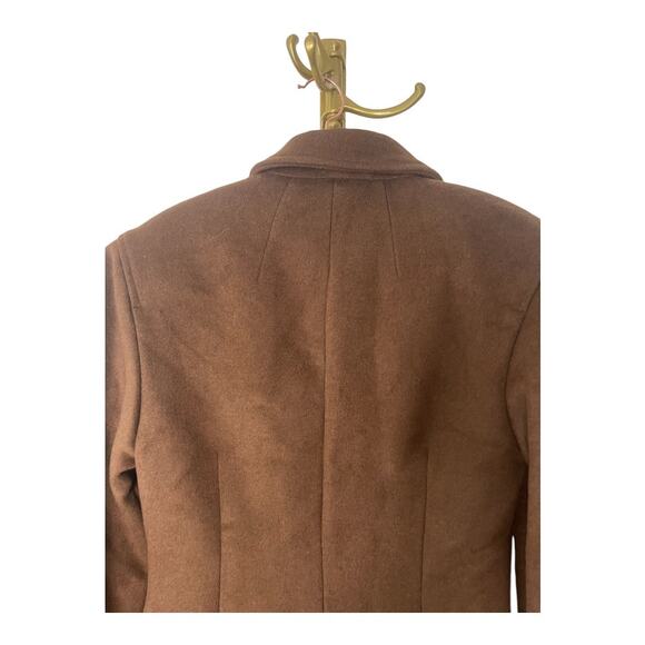 Helsa Button Front Trench Coat Long Single Breasted Oversized Winter Classy Sz S - Picture 12 of 14